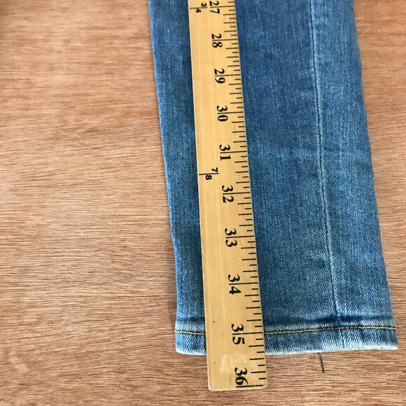 Rag & Bone Nina High Rise Ankle Skinny Jeans Women 26 Blue Button Fly Stretch - Picture 6 of 14